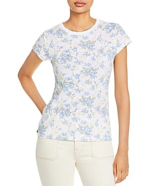 Goldie Floral Print Slub Knit Short Sleeve Tee