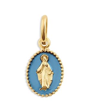 Gigi Clozeau 18k Yellow Gold Pearls Of Resin Stone Madonna Pendant