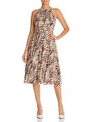 Elie Tahari Dominica Zebra-print Dress