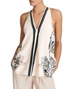 Reiss Aida Scarf Racerback Top