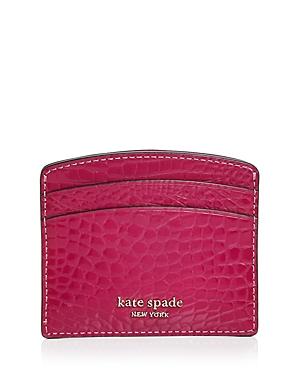 Kate Spade New York Sylvia Croc-embossed Card Case