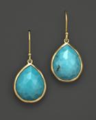 Ippolita 18k Gold Rock Candy Teardrop Earrings In Turquoise