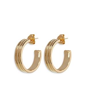 Luv Aj Bridgette Ridged Hoop Earrings
