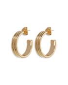 Luv Aj Bridgette Ridged Hoop Earrings