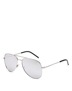 Saint Laurent Classic Mirrored Aviator Sunglasses
