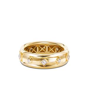 David Yurman 18k Yellow Gold Modern Renaissance Ring With Diamonds