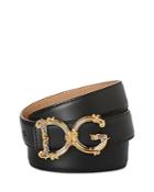 Dolce & Gabbana Women's Logo Leather Belt