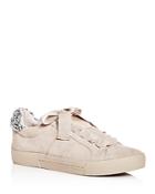 Joie Women's Darena Embellished Suede Lace Up Sneakers