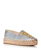 Sophia Webster Women's Metallic Butterfly Espadrille Flats