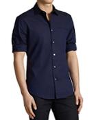 John Varvatos Collection Rolled Sleeve Slim Fit Button-down Shirt