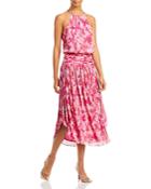Ramy Brook Alexa Metallic Floral Midi Dress