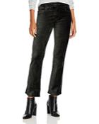 Paige Claudine Velvet Double Button Flare Leg Ankle Jeans In Dark Spruce