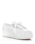 Superga Auleaw Leather Lace Up Platform Sneakers