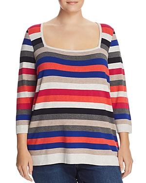 525 America Plus Square-neck Striped Sweater