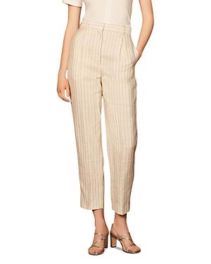 Sandro Bernardo Pinstriped Straight Leg Pants