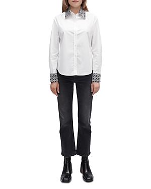 Maje Cipaje Jacquard Trim Shirt