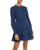 Aqua Crochet-trim Fit-and-flare Dress - 100% Exclusive
