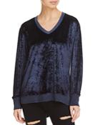 Wilt Velvet Asymmetric Sweatshirt