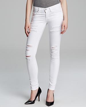 Flying Monkey Jeans - Ripped Skinny In White