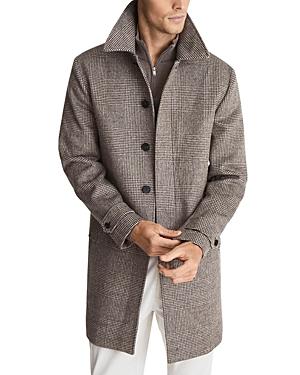 Reiss Remand Large Check Car Coat