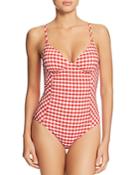 Tory Burch Gingham One Piece Swimsuit