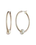 Lauren Ralph Lauren Imitation Pearl Hoop Earrings