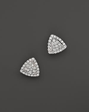 Dana Rebecca Designs 14k White Gold And Diamond Emily Sarah Triangle Stud Earrings