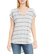 Two By Vince Camuto Twin Stripe Chevron Back Top