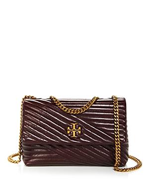 Tory Burch Kira Chevron Small Glazed Leather Crossbody