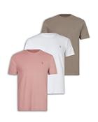Allsaints Brace Cotton Embroidered Logo Tees, Pack Of 3