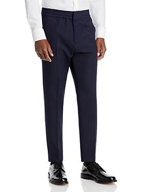 Hugo Howard Dark Blue Printed Extra Slim Formal Trousers