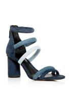 Rebecca Minkoff Women's Andree Suede Color-block Ankle Strap High Heel Sandals