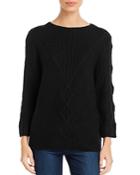 Karl Lagerfeld Paris Mixed Cable-knit Sweater
