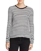 Pam & Gela Striped Lace-up Tee