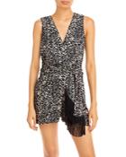 Bcbgmaxazria Sleeveless Tie Belt Romper