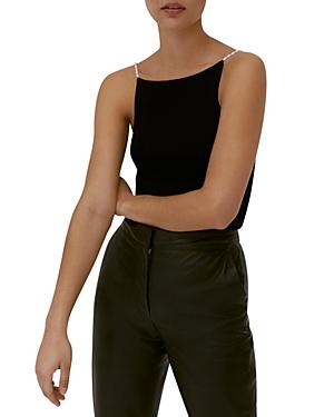 Musier Faux Pearl Tank Top