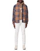 Purple Brand Slim Fit Optic White Knee Slit Jeans