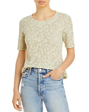 Rebecca Taylor Lemon Jacquard Tee