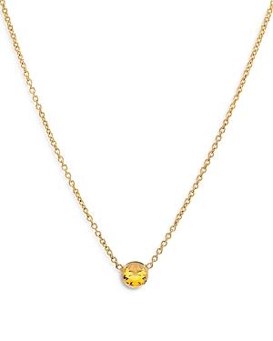 Zoe Lev 14k Yellow Gold Topaz Birthstone Solitaire Pendant Necklace, 16-18