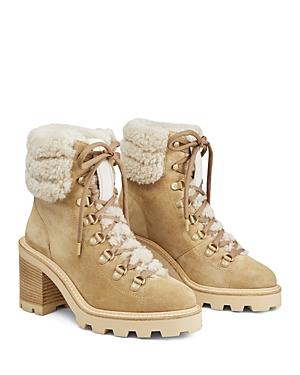 Jimmy Choo Women's Eshe Shearling High Block Heel Hiking Boots