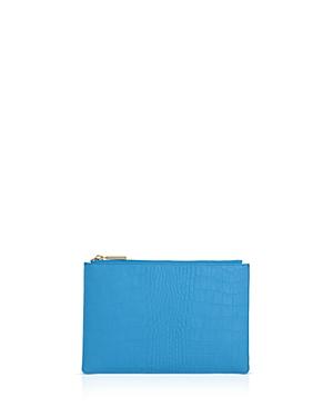 Whistles Small Matte Croc-embossed Clutch