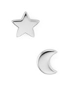 Argento Vivo Moon & Star Stud Earrings