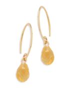 Bloomingdale's Citrine Briolette Mini Sweep Drop Earrings In 14k Yellow Gold - 100% Exclusive