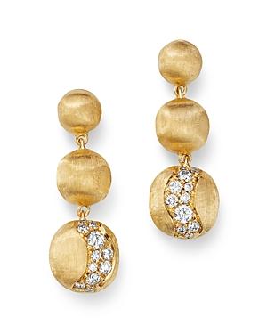 Marco Bicego 18k Yellow Gold Africa Precious Diamond Boules Drop Earrings