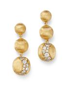 Marco Bicego 18k Yellow Gold Africa Precious Diamond Boules Drop Earrings