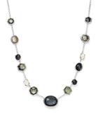 Ippolita Sterling Silver Rock Candy Mixed Stone Necklace In Black Tie, 16
