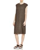 Eileen Fisher Dotted Silk Midi Dress