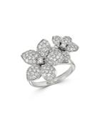 Bloomingdale's Pave Diamond Flower Ring In 14k White Gold, 1.0 Ct. T.w. - 100% Exclusive
