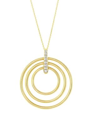 Carelle Large Moderne Circle Pendant Necklace, 16