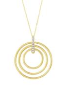 Carelle Large Moderne Circle Pendant Necklace, 16